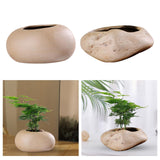 Maxbell Ceramic Flower Vase Container Statue Potted Flower Pot Bedroom Decors 14cmx11cmx7.5cm