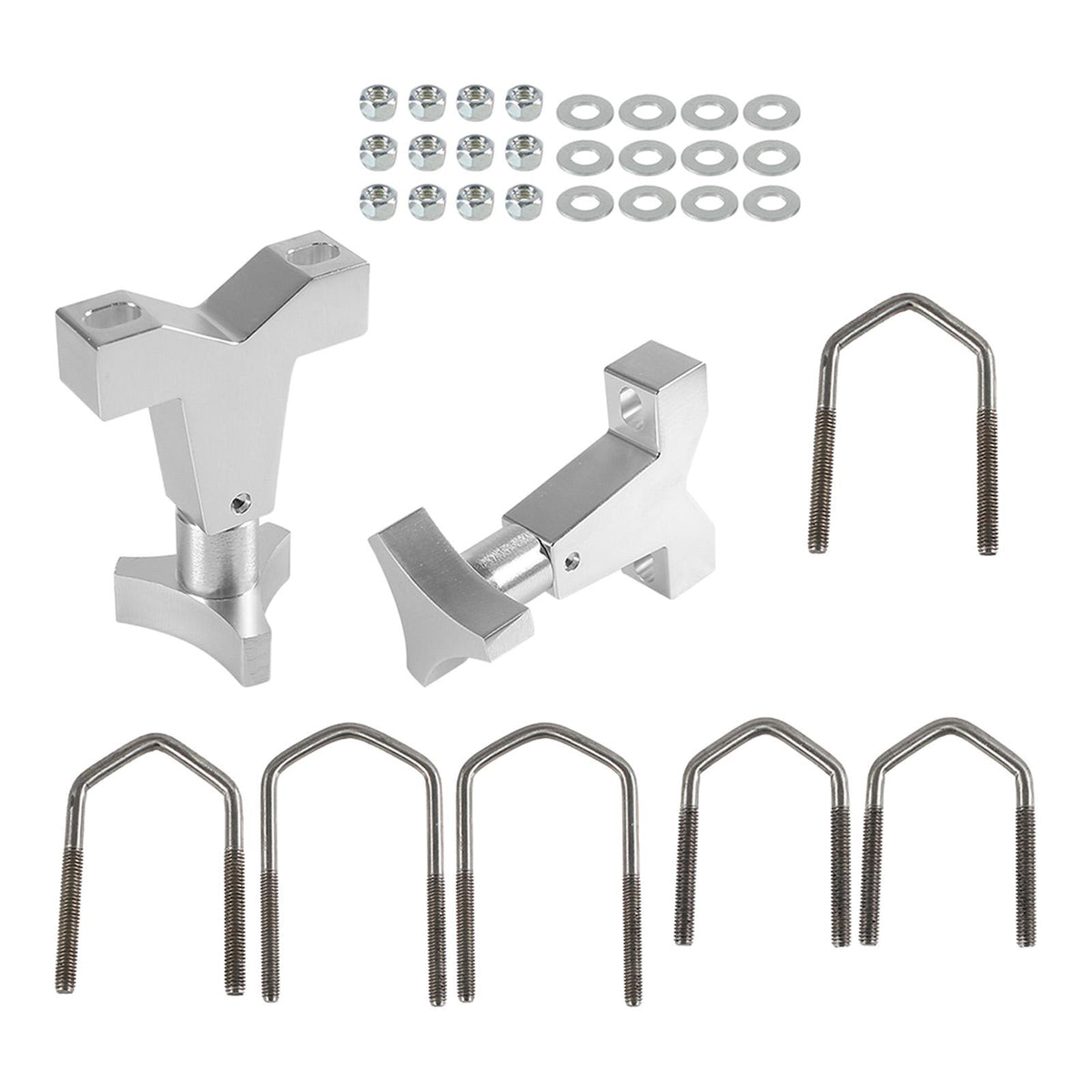 Maxbell High Lift Jack Tube Mount 1-2.5"(Round/Square) for SUV Truck Silver