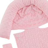 Maxbell Head and Support Pillow Car Seat Cover for Car Seat Strollers Pink