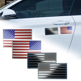 Maxbell 2 Pieces Flag Car Patriotic Stickers Decals Metal Professional Universal Black