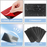 Maxbell 2 Pieces Flag Car Patriotic Stickers Decals Metal Professional Universal Black