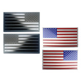 Maxbell 2 Pieces Flag Car Patriotic Stickers Decals Metal Professional Universal Black