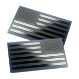 Maxbell 2 Pieces Flag Car Patriotic Stickers Decals Metal Professional Universal Black