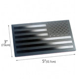 Maxbell 2 Pieces Flag Car Patriotic Stickers Decals Metal Professional Universal Black