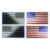 Maxbell 2 Pieces Flag Car Patriotic Stickers Decals Metal Professional Universal Black