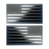 Maxbell 2 Pieces Flag Car Patriotic Stickers Decals Metal Professional Universal Black