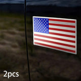 Maxbell 2 Pieces Flag Car Patriotic Stickers Decals Metal Professional Universal Multicolour