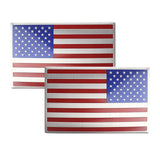 Maxbell 2 Pieces Flag Car Patriotic Stickers Decals Metal Professional Universal Multicolour