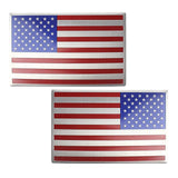Maxbell 2 Pieces Flag Car Patriotic Stickers Decals Metal Professional Universal Multicolour