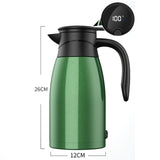 Maxbell 24V Car Truck Kettle Boiler 1400ml Stainless Steel for Milk Camping Green