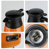 Maxbell 24V Car Truck Kettle Boiler 1400ml Stainless Steel for Milk Camping Orange
