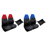Maxbell 2 Pieces Front Car Seat Covers Dustproof Waterproof Durable for Suvs Black Red