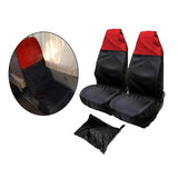 Maxbell 2 Pieces Front Car Seat Covers Dustproof Waterproof Durable for Suvs Black Red