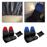 Maxbell 2 Pieces Front Car Seat Covers Dustproof Waterproof Durable for Suvs Black Red