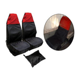 Maxbell 2 Pieces Front Car Seat Covers Dustproof Waterproof Durable for Suvs Black Red