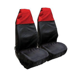 Maxbell 2 Pieces Front Car Seat Covers Dustproof Waterproof Durable for Suvs Black Red