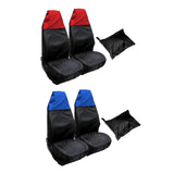 Maxbell 2 Pieces Front Car Seat Covers Dustproof Waterproof Durable for Suvs Black Red