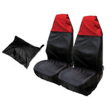 Maxbell 2 Pieces Front Car Seat Covers Dustproof Waterproof Durable for Suvs Black Red