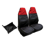 Maxbell 2 Pieces Front Car Seat Covers Dustproof Waterproof Durable for Suvs Black Red