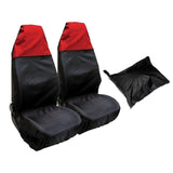 Maxbell 2 Pieces Front Car Seat Covers Dustproof Waterproof Durable for Suvs Black Red