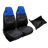 Maxbell 2 Pieces Front Car Seat Covers Dustproof Waterproof Durable for Suvs Black Blue