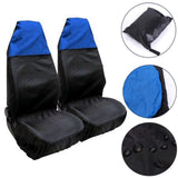 Maxbell 2 Pieces Front Car Seat Covers Dustproof Waterproof Durable for Suvs Black Blue