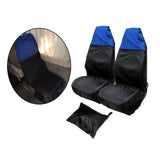 Maxbell 2 Pieces Front Car Seat Covers Dustproof Waterproof Durable for Suvs Black Blue