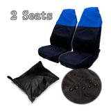 Maxbell 2 Pieces Front Car Seat Covers Dustproof Waterproof Durable for Suvs Black Blue