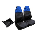 Maxbell 2 Pieces Front Car Seat Covers Dustproof Waterproof Durable for Suvs Black Blue