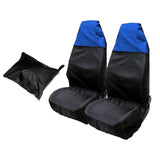 Maxbell 2 Pieces Front Car Seat Covers Dustproof Waterproof Durable for Suvs Black Blue