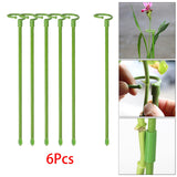 Maxbell 6 Pieces 30cm Plant Support Stakes Plant Fixed for Balcony Indoor Flowers