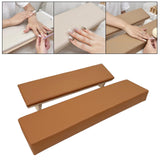 Maxbell Nail Arm Rest Washable Accessories PU for Nail Technician Table Manicure Caramel color