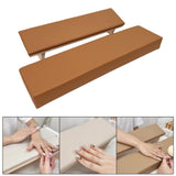 Maxbell Nail Arm Rest Washable Accessories PU for Nail Technician Table Manicure Caramel color