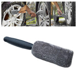 Maxbell Car Wheel Brush Wash Tool Reusable for Fenders Engines Door Plugs Grey