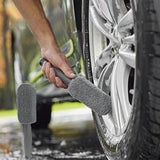 Maxbell Car Wheel Brush Wash Tool Reusable for Fenders Engines Door Plugs Grey