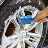 Maxbell Car Wheel Brush Wash Tool Reusable for Fenders Engines Door Plugs Blue