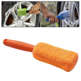 Maxbell Car Wheel Brush Wash Tool Reusable for Fenders Engines Door Plugs Orange