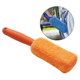 Maxbell Car Wheel Brush Wash Tool Reusable for Fenders Engines Door Plugs Orange