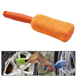 Maxbell Car Wheel Brush Wash Tool Reusable for Fenders Engines Door Plugs Orange