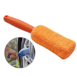 Maxbell Car Wheel Brush Wash Tool Reusable for Fenders Engines Door Plugs Orange