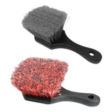 Maxbell Wheel Rim Brush Washing Tool Portable for Door Plugs Grills Truck Wine Red