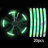 Maxbell 20Pcs Car Wheel Hub Reflective Stickers for Bicycle Night Driving
