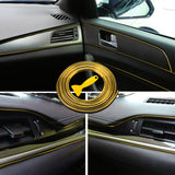 Maxbell Car Interior Moulding Strips Trim Car Gap Fillers for Dashboard Door Gold
