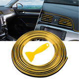 Maxbell Car Interior Moulding Strips Trim Car Gap Fillers for Dashboard Door Gold