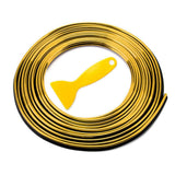 Maxbell Car Interior Moulding Strips Trim Car Gap Fillers for Dashboard Door Gold
