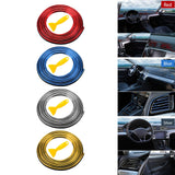 Maxbell Car Interior Moulding Strips Trim Car Gap Fillers for Dashboard Door Red