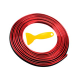 Maxbell Car Interior Moulding Strips Trim Car Gap Fillers for Dashboard Door Red