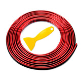 Maxbell Car Interior Moulding Strips Trim Car Gap Fillers for Dashboard Door Red