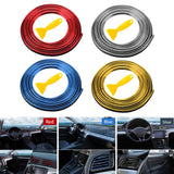 Maxbell Car Interior Moulding Strips Trim Car Gap Fillers for Dashboard Door Red