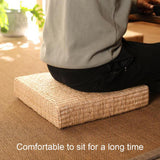 Maxbell Seat Cushion Handmade Decoration Square Comfortable for Office Backyard 40cmx40cmx10cm